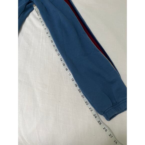 Aviator Nation Blue Joggers sweatpants with velvet colored stripes M - Picture 9 of 11